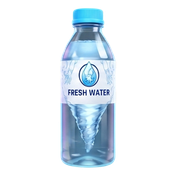 A bottle of fresh water